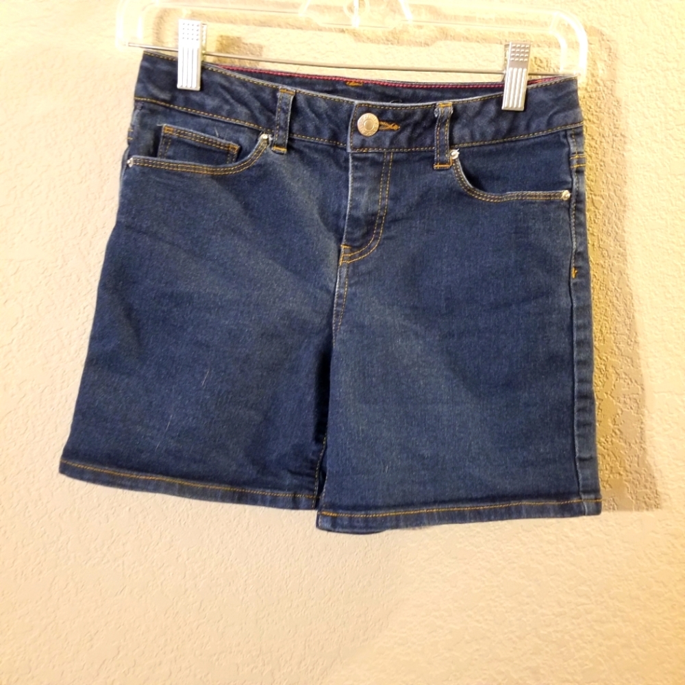 Calvin Klein Girl's Blue Jean Shorts "Mid Rise Boy" Style Size 12